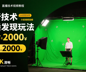 最新绿幕直播技术视频教程，绿幕直播变现玩法（原价2000）