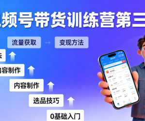 视频号带货训练营第三期，教会大家如何从0到1实现视频号带货