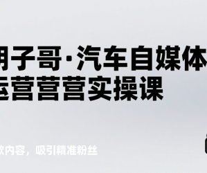 胡子哥·汽车自媒体运营实操课